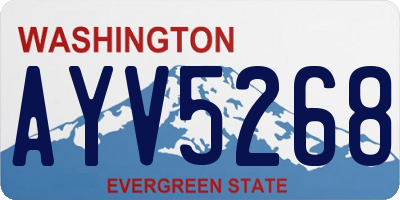 WA license plate AYV5268