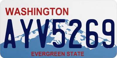 WA license plate AYV5269