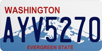 WA license plate AYV5270