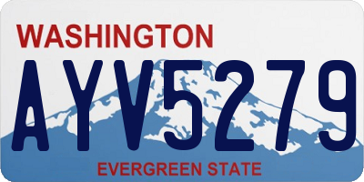 WA license plate AYV5279