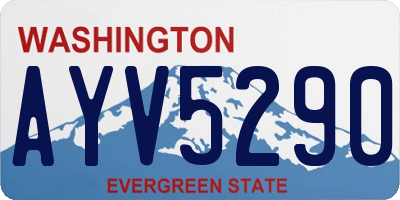 WA license plate AYV5290
