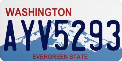 WA license plate AYV5293