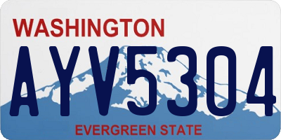 WA license plate AYV5304