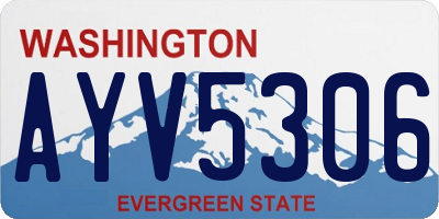WA license plate AYV5306