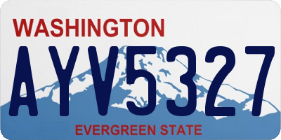 WA license plate AYV5327