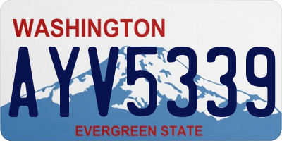 WA license plate AYV5339