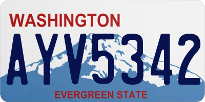 WA license plate AYV5342