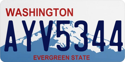 WA license plate AYV5344