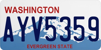 WA license plate AYV5359