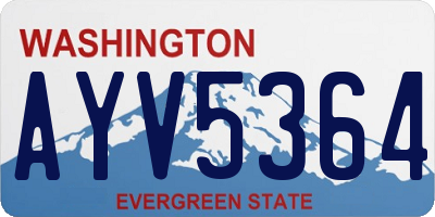 WA license plate AYV5364