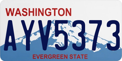WA license plate AYV5373