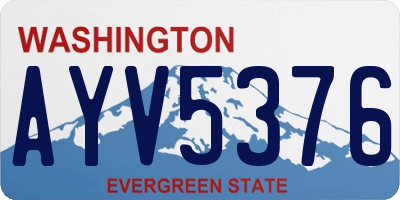 WA license plate AYV5376