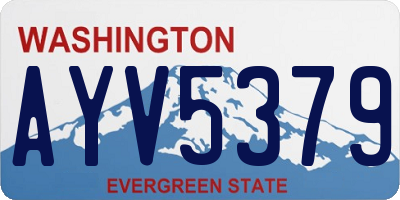 WA license plate AYV5379