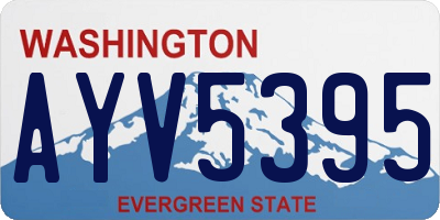 WA license plate AYV5395