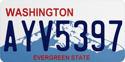 WA license plate AYV5397