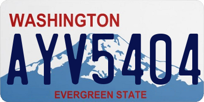 WA license plate AYV5404