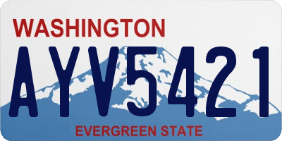 WA license plate AYV5421