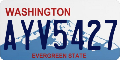 WA license plate AYV5427