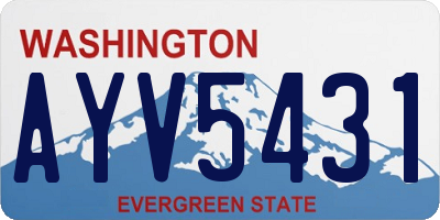 WA license plate AYV5431