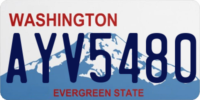 WA license plate AYV5480