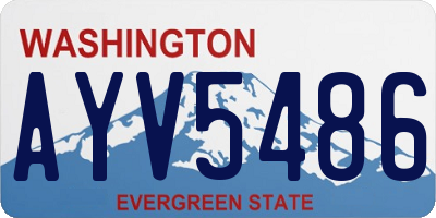 WA license plate AYV5486