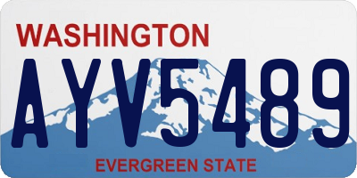WA license plate AYV5489