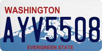 WA license plate AYV5508