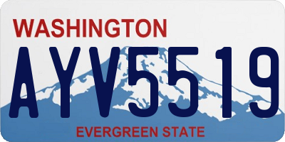 WA license plate AYV5519