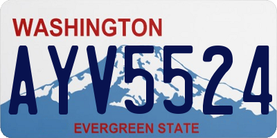 WA license plate AYV5524