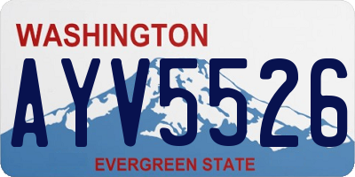 WA license plate AYV5526
