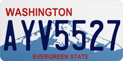 WA license plate AYV5527