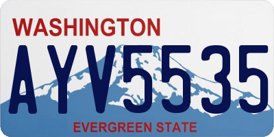 WA license plate AYV5535