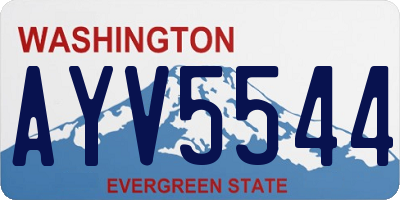 WA license plate AYV5544