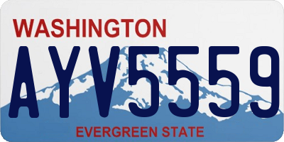 WA license plate AYV5559