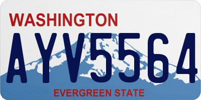 WA license plate AYV5564
