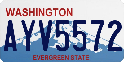 WA license plate AYV5572