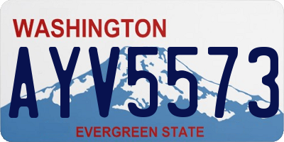 WA license plate AYV5573