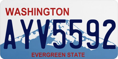 WA license plate AYV5592