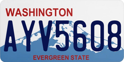 WA license plate AYV5608