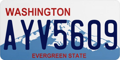 WA license plate AYV5609