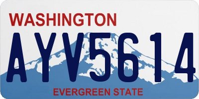 WA license plate AYV5614