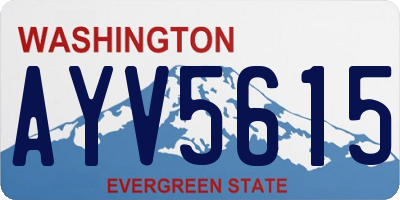 WA license plate AYV5615