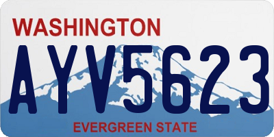 WA license plate AYV5623