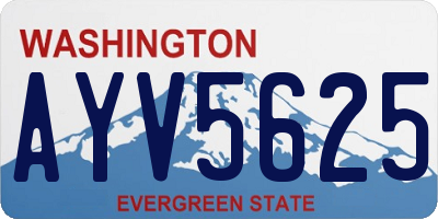 WA license plate AYV5625