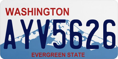 WA license plate AYV5626
