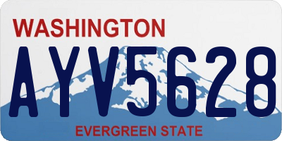 WA license plate AYV5628