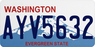 WA license plate AYV5632