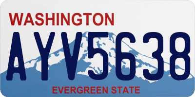 WA license plate AYV5638