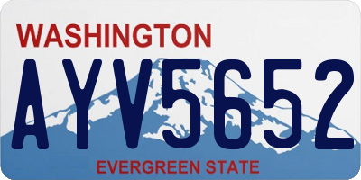 WA license plate AYV5652