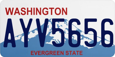WA license plate AYV5656
